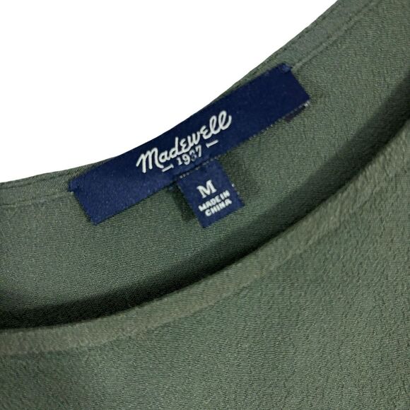 Madewell Tunic Dress Womens Short Dolman Sleeve Shift Olive Green Size M - Picture 5 of 8